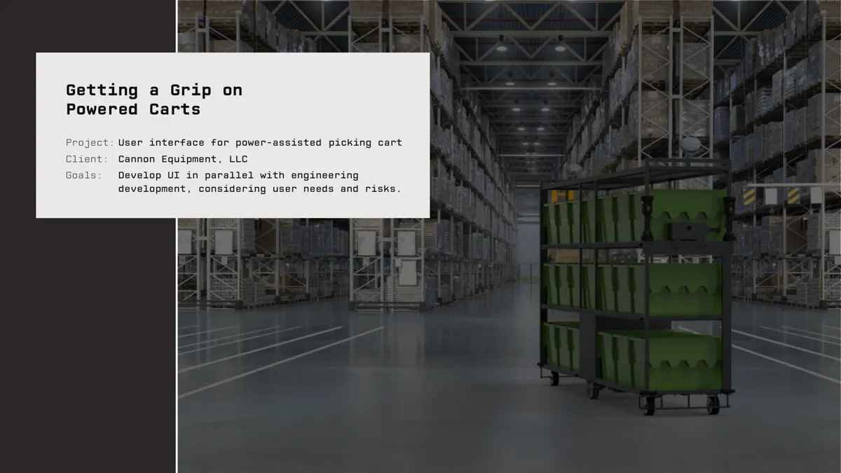 Cannon picking cart controls